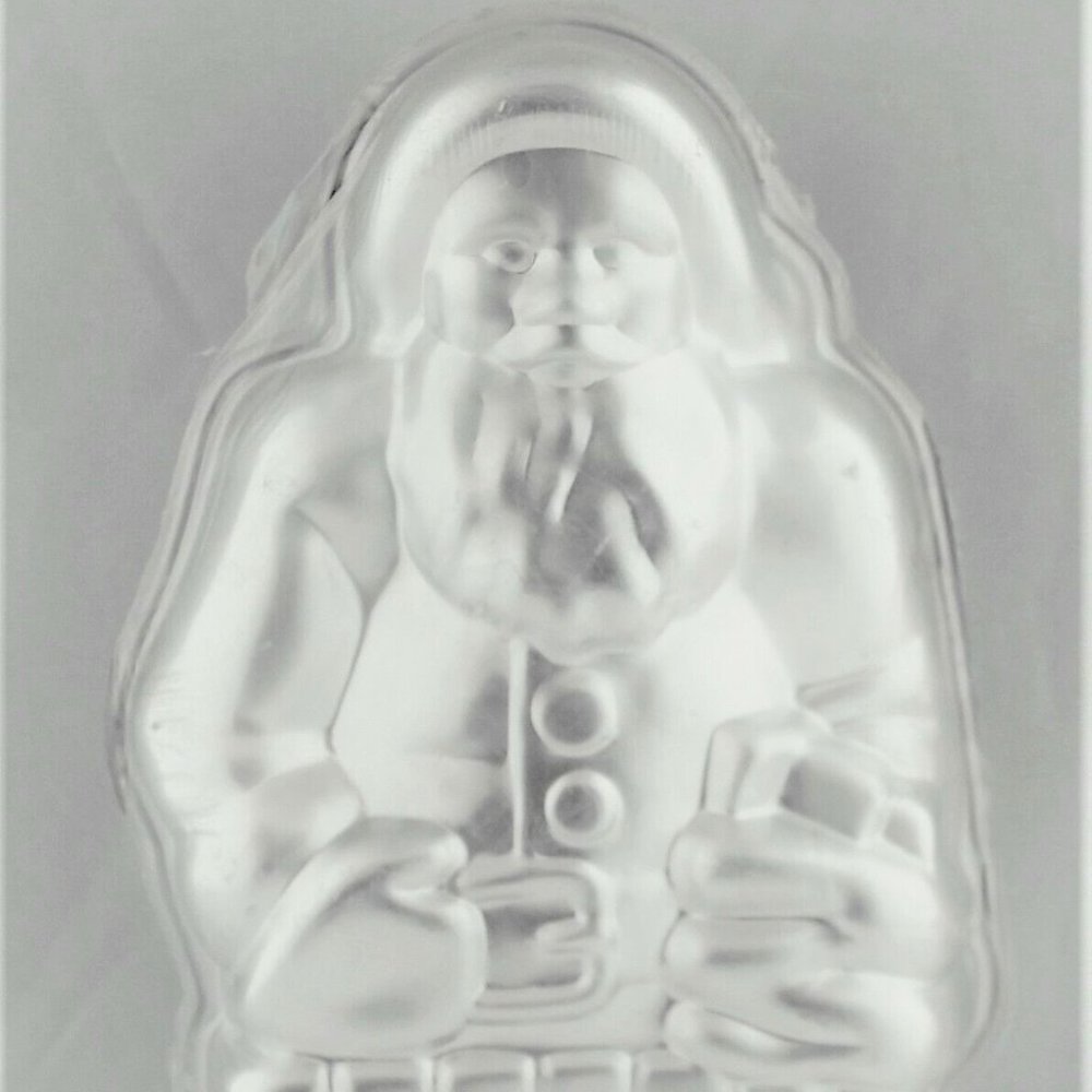 Nordic Ware 2 Pc Aluminum Santa Claus Mold New